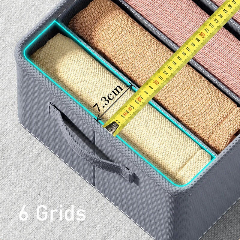 Foldable 6 Grid Clothes Organizer