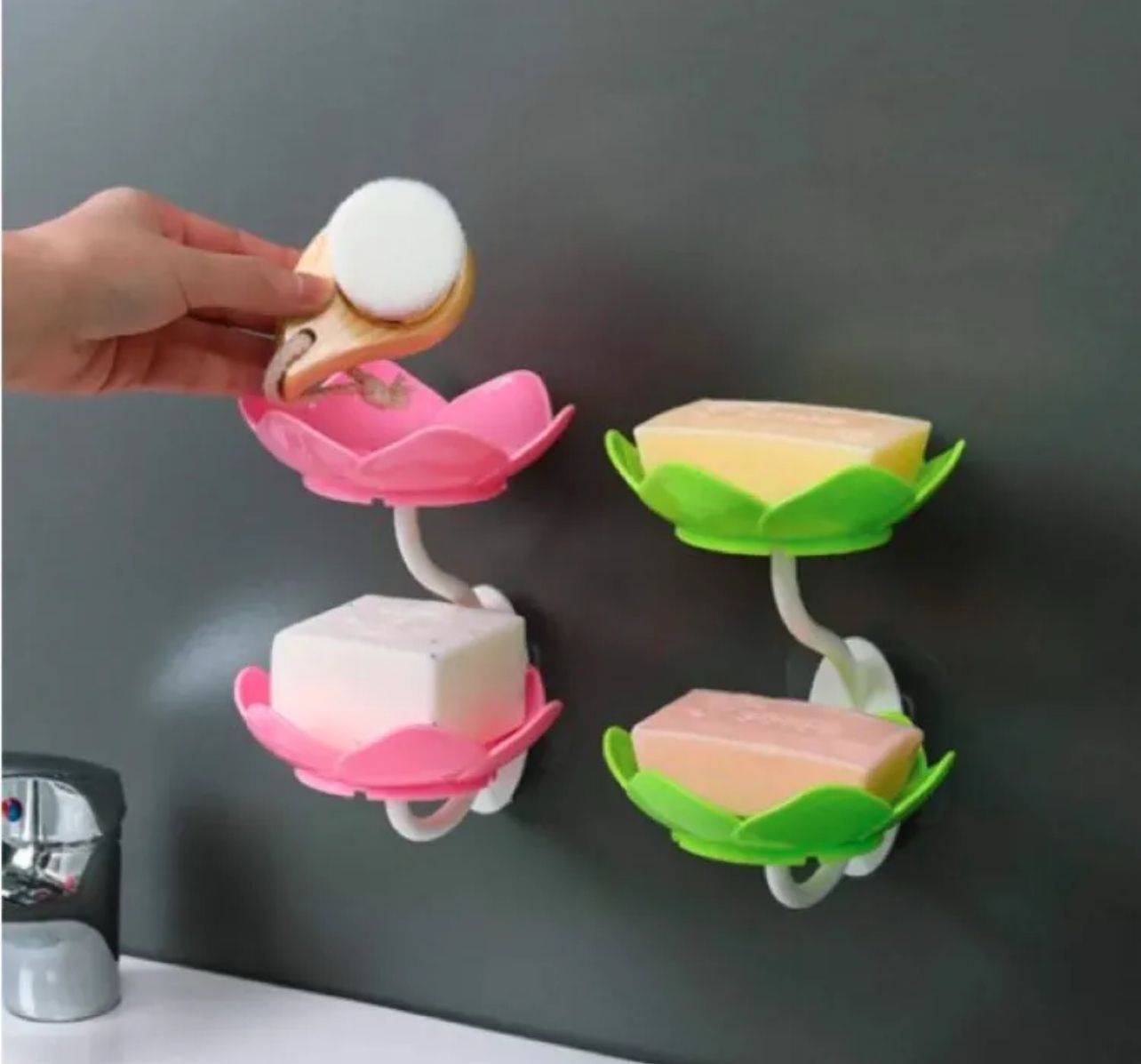 Lotus Flower Wall-Mounted Soap Holder