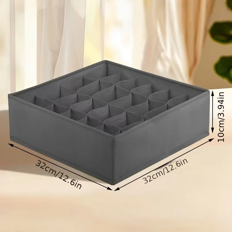 Foldable 24 Cell Underwear And Sock Organizer