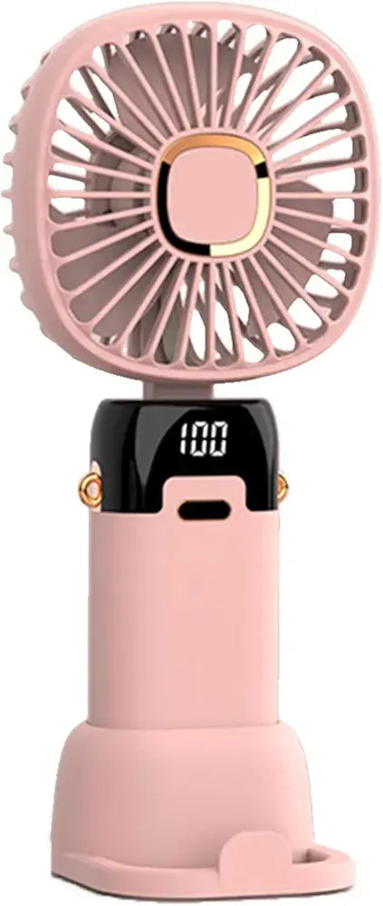 Foldable Rechargeable Neck Fan With Phone Stand