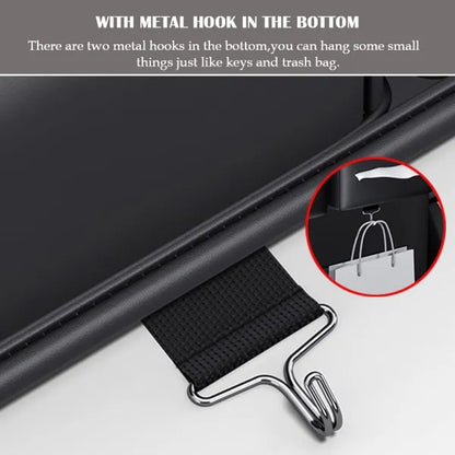 Premium Leather Car seat Organizer. Storage Box, Tissue Box and Cup Holder