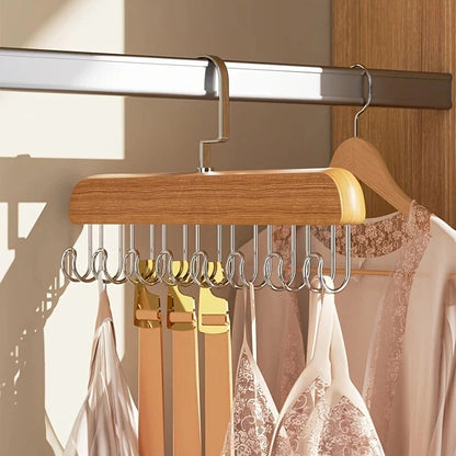 Rotating Wooden Accessory Hanger Organizer