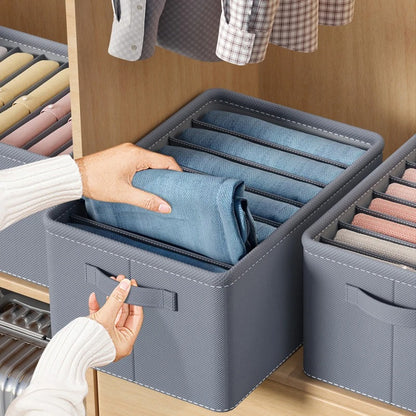 Foldable 6 Grid Clothes Organizer