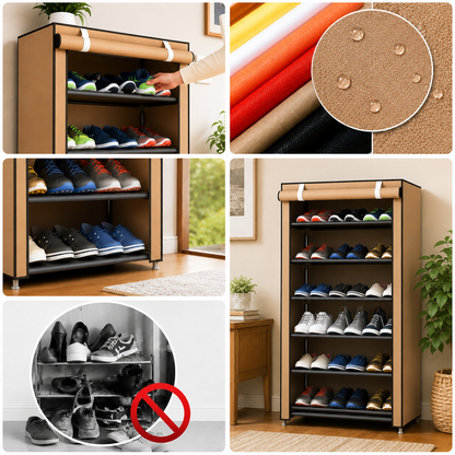 RACKORA - 7/8/9 Layer Portable Dustproof Shoe Storage Rack