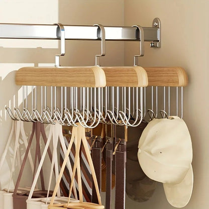 Rotating Wooden Accessory Hanger Organizer