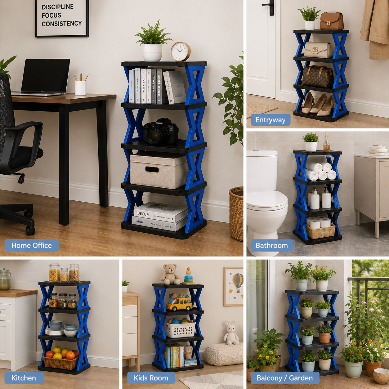 STEPNEST - 5 Tier X Shape Shoe Storage Rack