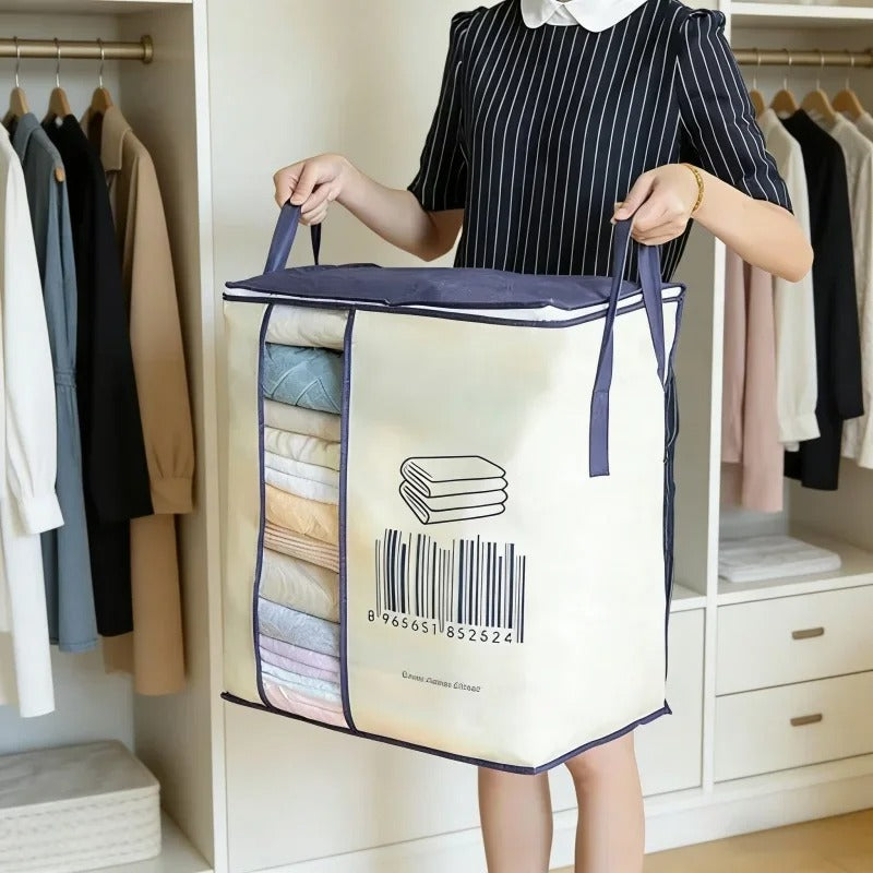 Printed Blanket Storage Bag With Handles