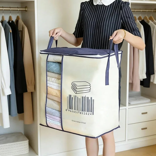 Printed Blanket Storage Bag With Handles