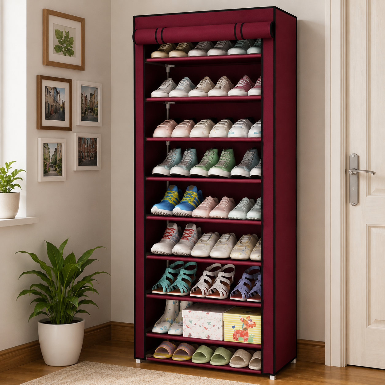 RACKORA - 7/8/9 Layer Portable Dustproof Shoe Storage Rack