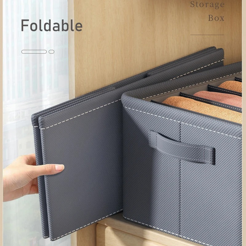 Foldable 6 Grid Clothes Organizer