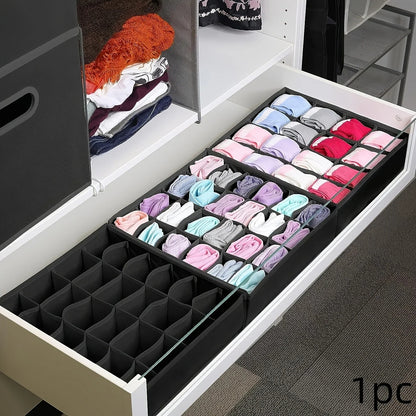 Foldable 24 Cell Underwear And Sock Organizer